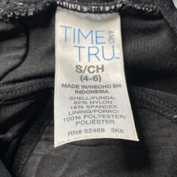 Time Tru Black One Piece Swimsuit Swim Wear Padded Size 4 to 6 Black u - Picture 7 of 7